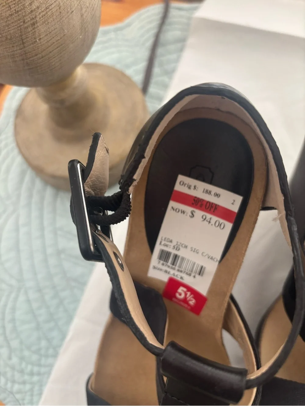 NWT. Coach Black Women's Strappy Wedge Sandals - Brand: